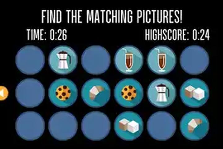 Coffee Memory Game - interactive app thumbnail