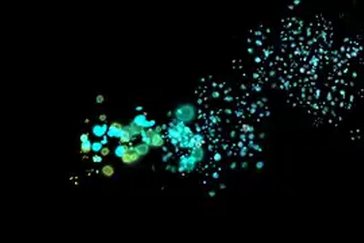 Blue Glow Trail - interactive app thumbnail