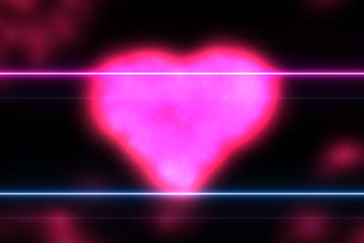 Glowing Heart Particles - interactive app thumbnail