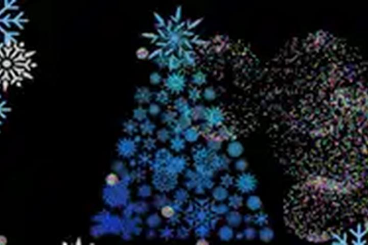 Christmas Tree Confetti Snowflakes - interactive app thumbnail
